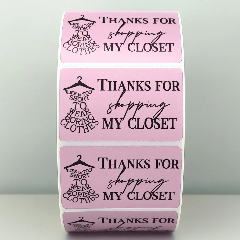 Thanks for Shopping My Closet Stickers – Cute Labels for Clothing Orders